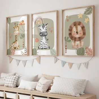 Safari Animal Canvas Set 1