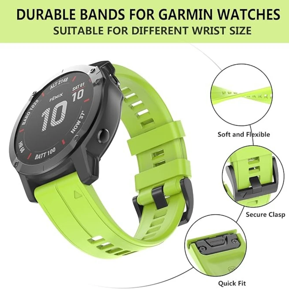 Premium Silicone Watch Band with QuickFit 22/26mm