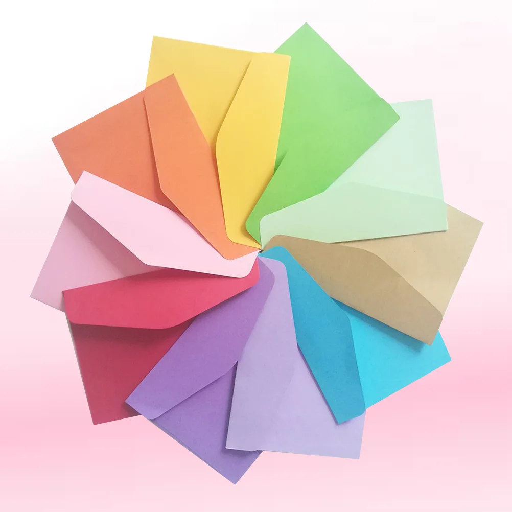 

30pcs Mini Bank Storage Bag Brights Color Membership Cards Envelopes Bag (Random Color)