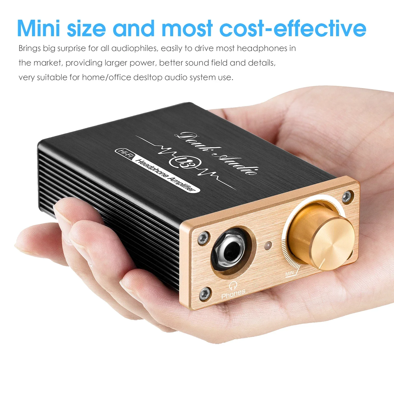 Douk Audio HiFi 순수 클래스 A 헤드폰 앰프 18-600 SR225/SR325/RS1e 헤드셋 DC 5V 용 미니 홈 데스크탑 스테레오 오디오 앰프