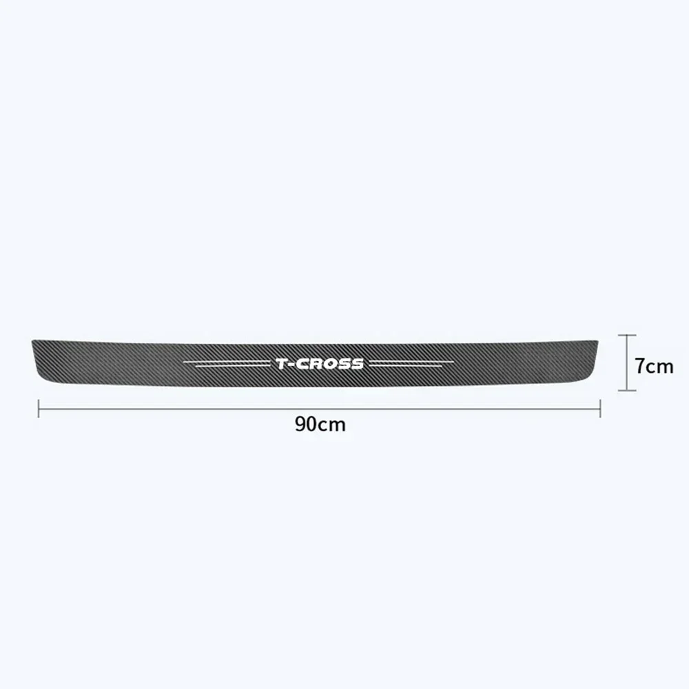 폭스바겐 VW T-CROSS 폴로 골프 제타 비틀 티구안 GTI 용 자동차 뒷문 트렁크 프로텍터 임계값 범퍼 스크래치 방지 스티커