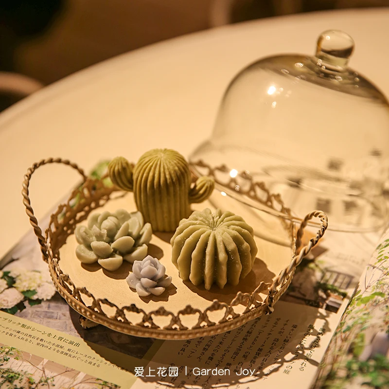 

Поднос для торта, домашнее стекло, кованое железо, кружевной круглый открытый садовый Настольный Железный Состаренный изысканный европейский стиль белый с крышкой