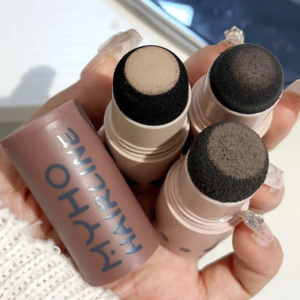 Black Hairline Powder Stick Forehead Shadow Eyebrow Powder Natural Hair Line Filling in Waterproof Root Cover Up Makeup hair building powder