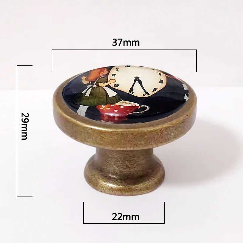 Dresser Botões, Mobiliário abobadado, Vidro Puxar, Cabochão