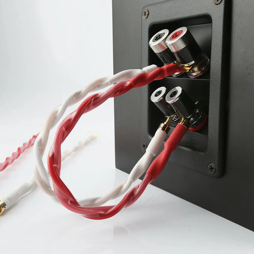 Cabo de Áudio Jumper Ponte Coluna Banana para pá y Pcs 4s12f 28 mm ² x 4pcs
