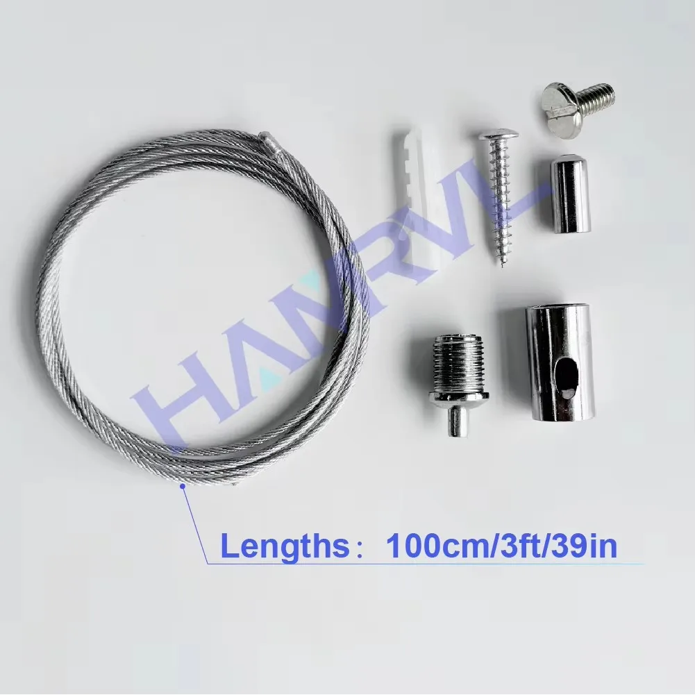 100cm Adjustable Hanging Chains Ceiling Light for Hexagonal Garage Suspension Lamp Sling Lifting Wire Accessory Kit Steel Rope