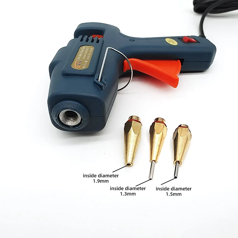 Small Aperture Hot Melt Glue Gun 40W 1.3mm/1.5mm Nozzle Hot Melt Gun 7mm Glue Sticks DIY Home Craft Repair Tool Mini Glue Gun 2