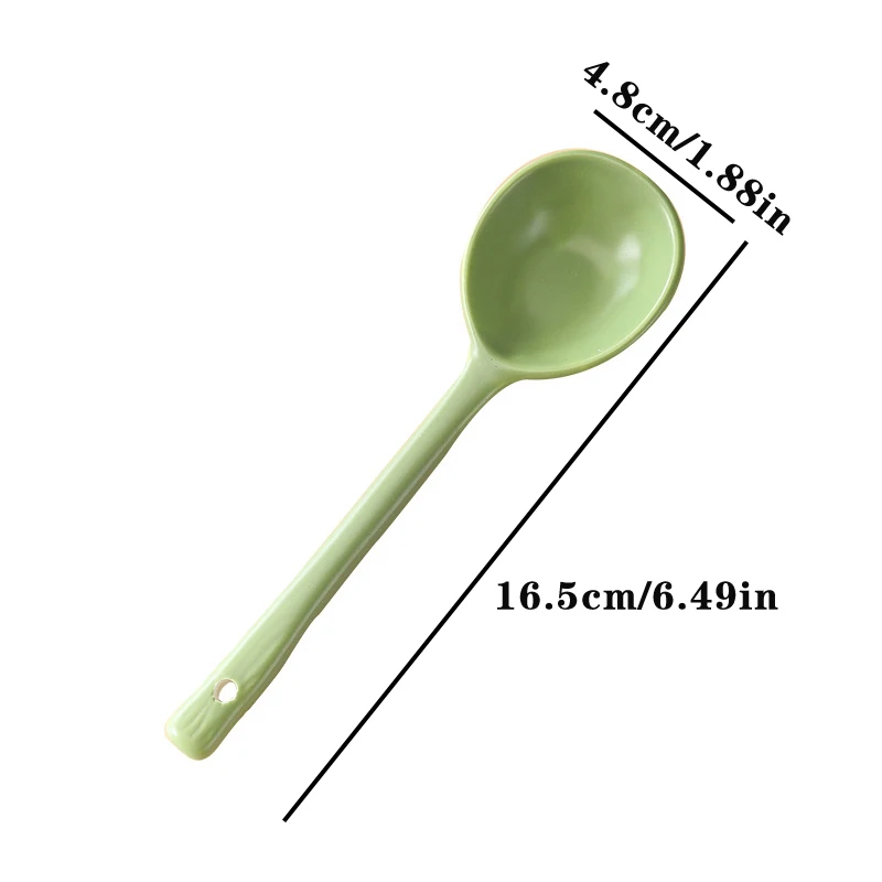 Cream-style Household Ceramic Long-handled Spoon Kitchen Tableware Decoration