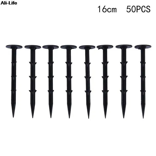 50Db/Csomag/Csomag Fekete Pp Talajtakaró Árnyékoló Kártevőirtó Kerti Földi Köröm Műanyag Fóliák Rögzített Csapok Kertész Rögzítő Szerszámok - Image 4