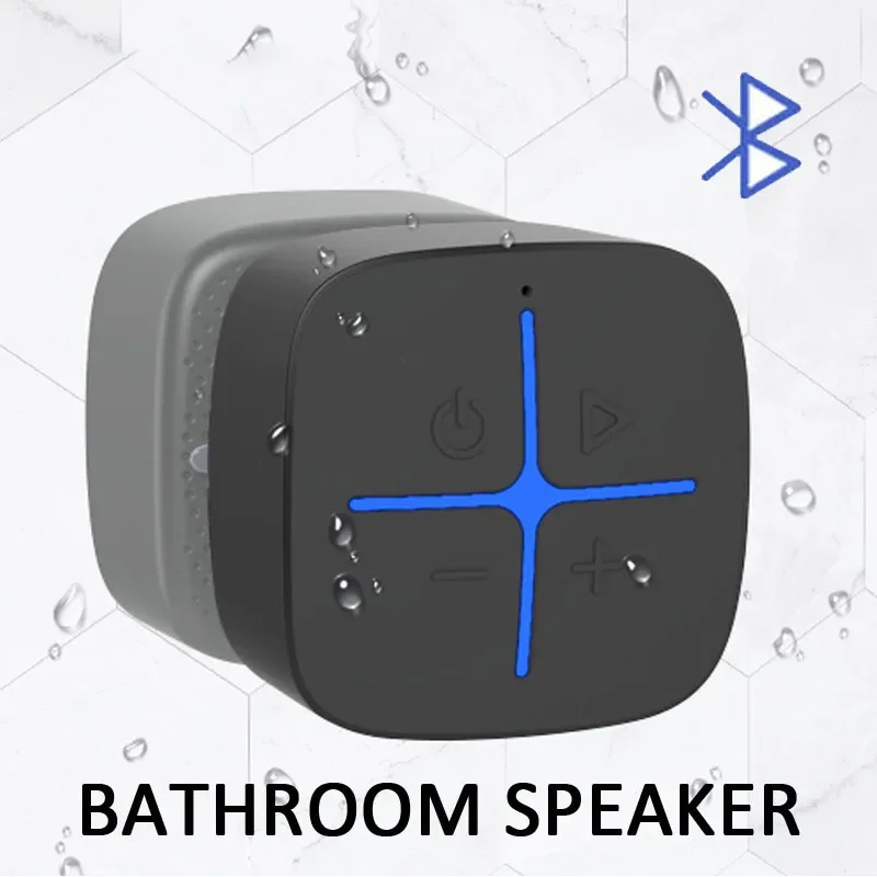 Bluetooth Shower Speaker with Suction Cup Portable Waterproof LED Lights 3D Surround Stereo Compact Bathroom Speaker Music Box bluetooth speaker