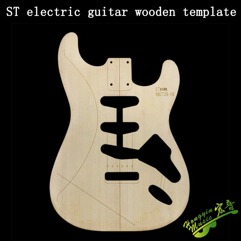Stスタイルのエレキギターボディ透明アクリルテンプレートギター製造型