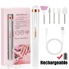 5 in 1 Electric Nail Polish Drill Machine With Light Portable Mini Electric Manicure Art Pen Tools For Gel Remover 5