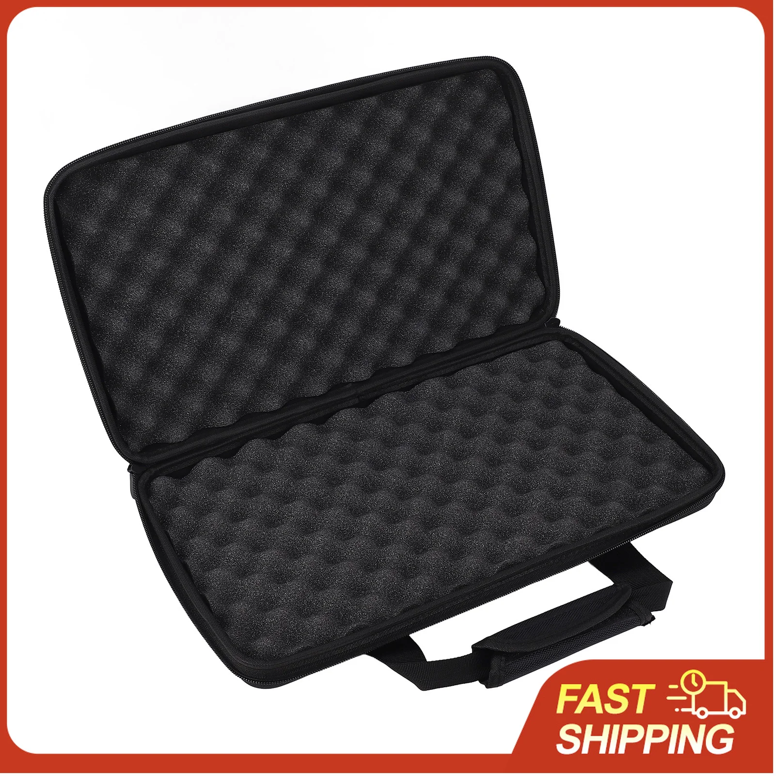 Portable DJ Controller Hard Case 50x30x8cm - Durable 2-Channel Storage Bag