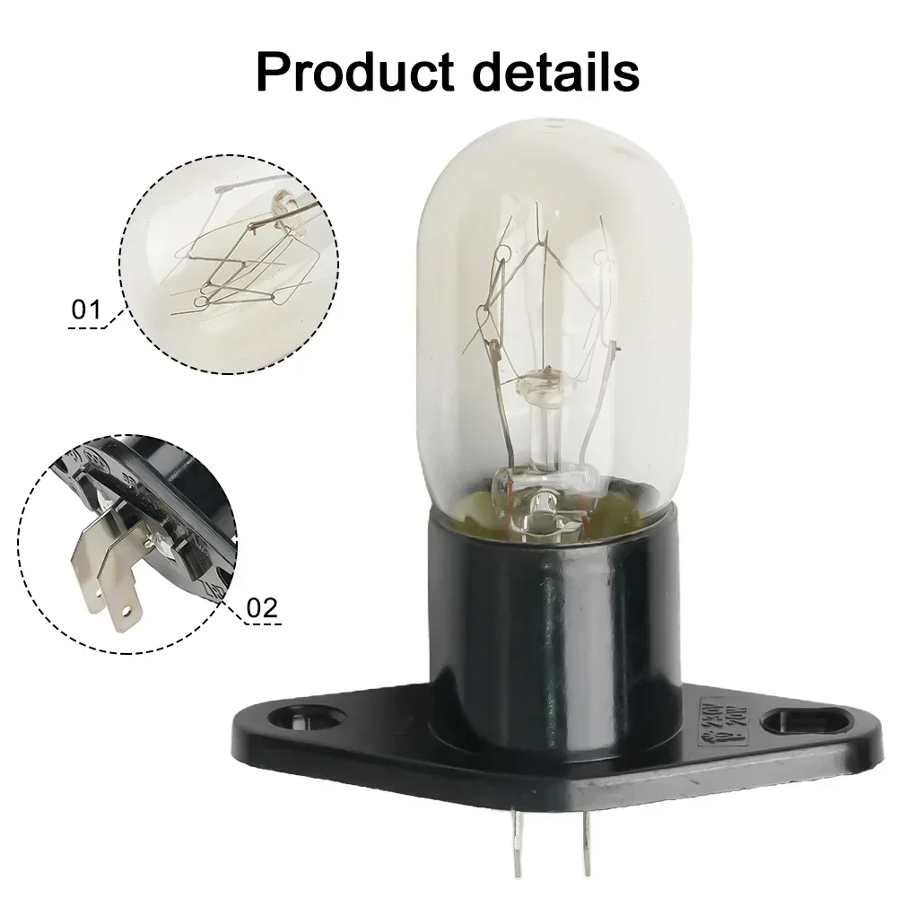 1pcs Microwave Ovens Light Bulb Lamp Globe 250V 2A Fit For Most Brand Microwave Ovens And Heavy Duty Applications Bulbs