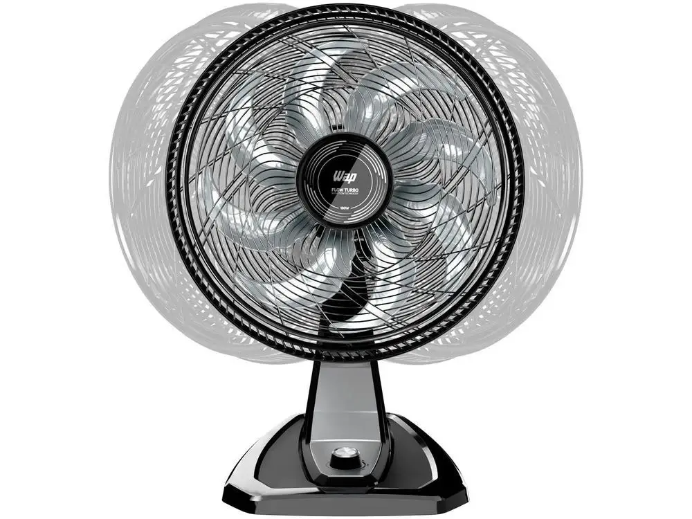 Ventilador 2 em 1 Wap Flow Turbo 50cm 8 Pás 3 Velocidades Preto e Cinza - 110V 4