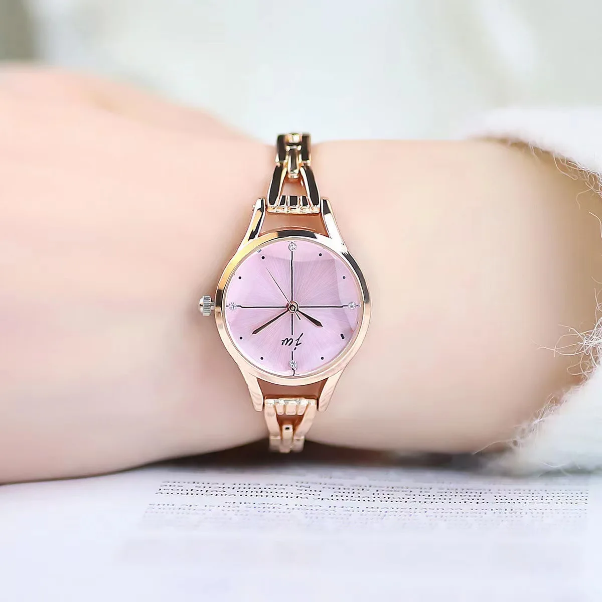 Women Watches Bracelet Watch For Women Elegant Rose Gold Ladies Luxury Wristwatches Rhinestone Simple Fashion Female Quartz relogio feminino