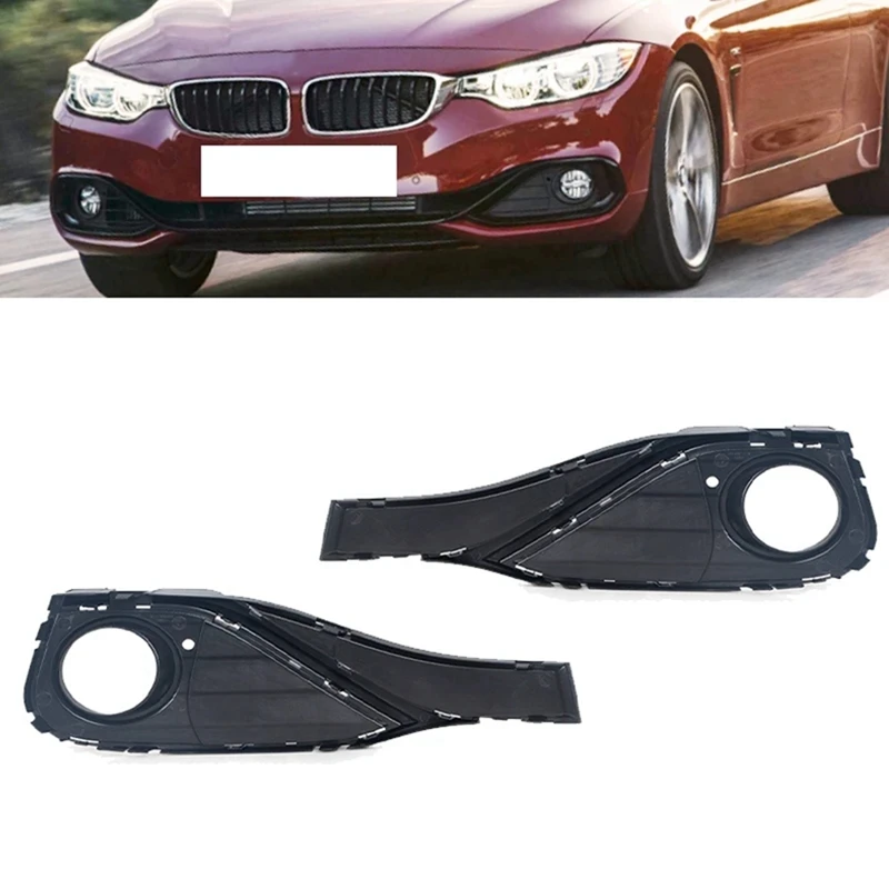 

Fog Light Trim Grille Fog Light Frame Car Accessories 51117294833 51117294834 Black Car For BMW 4' F32 F33 F36