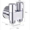 Toilet Water Diverter G1/2 1 In Two Out Double Control Washing Machine Faucet Toilet Triangle Valve Toilet Companion Angle Valve 6