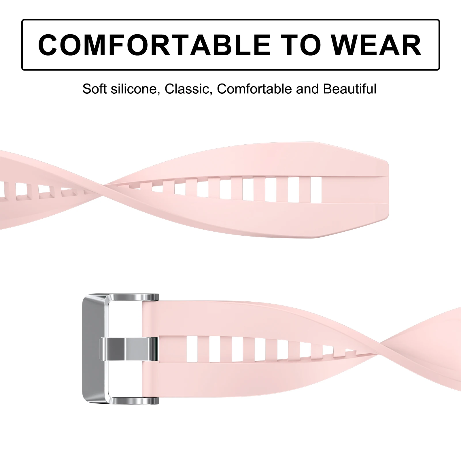 Versatile 22mm Silicone Watch Band - Durable Strap Bracelet