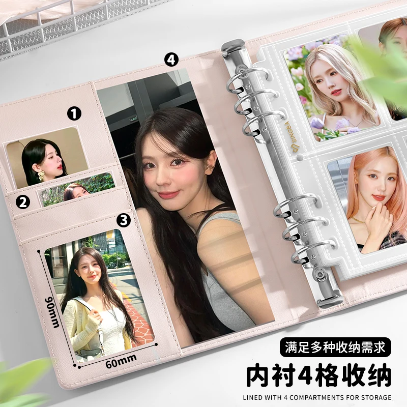 SINGBA A5 Photo Binder 4-Pocket Page for 3