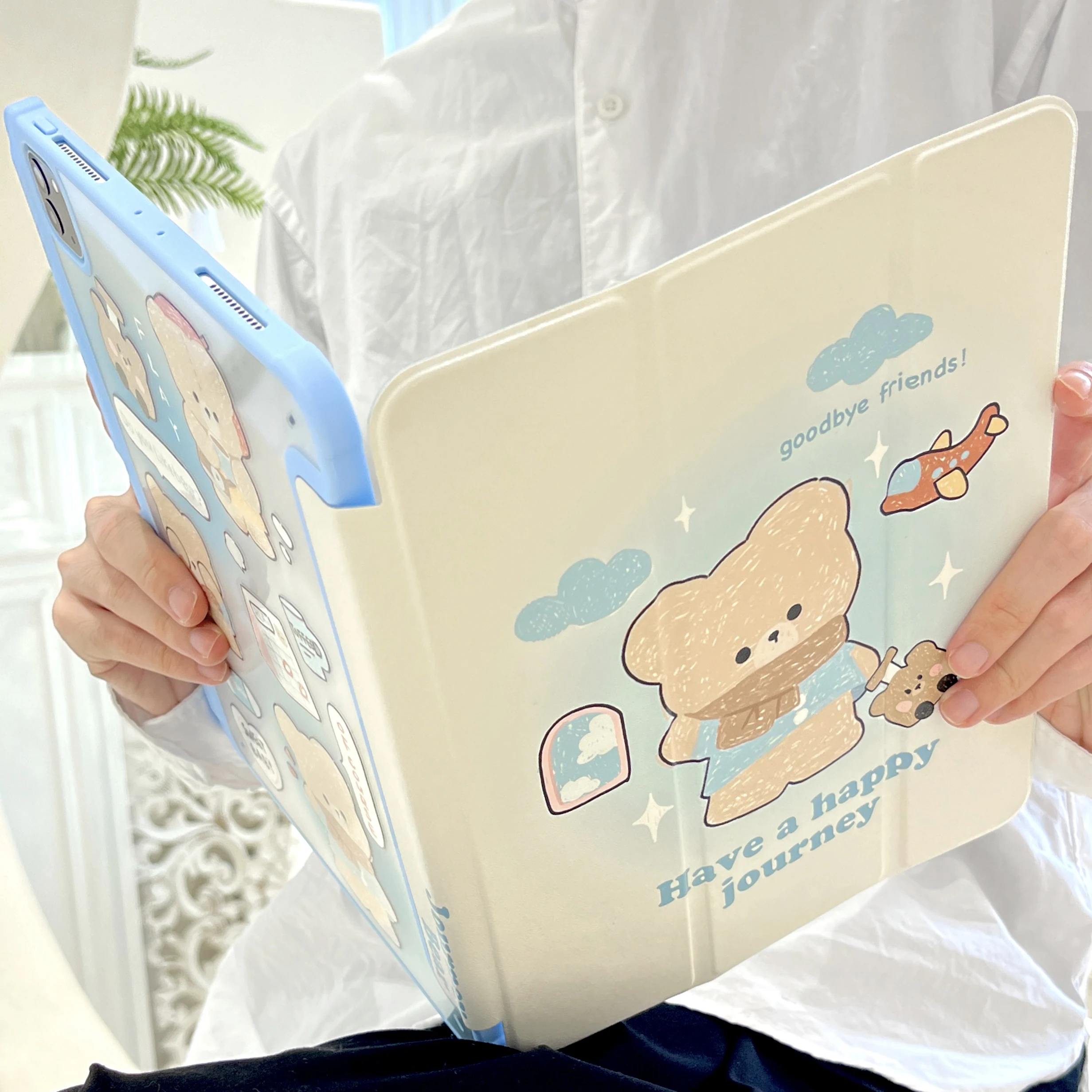 

Blue Learning Bear Tablet for IPad Air 5 4 IPad Pro 2021 Cover IPad 10.5 IPad 7 8 9 Th IPad Mini 6 IPad 10th 2022