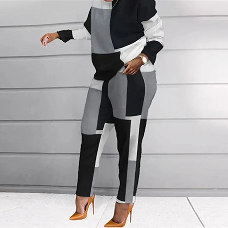 Two Piece Set Top Pants Matching Sets Womens Autumn Piece Pants Sets