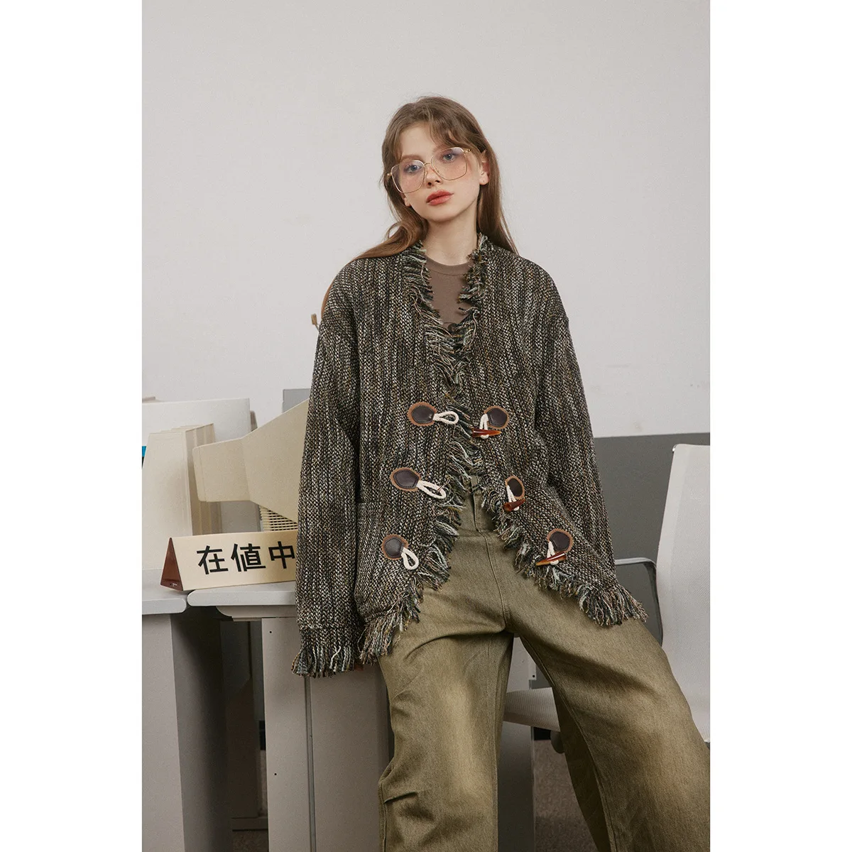 Y2KWind Coat For Men Women, Retro Loose, Neutral Twist, Wool Edge, Small Fragrance, Niche Clothing, Autumn And Winter, 2024