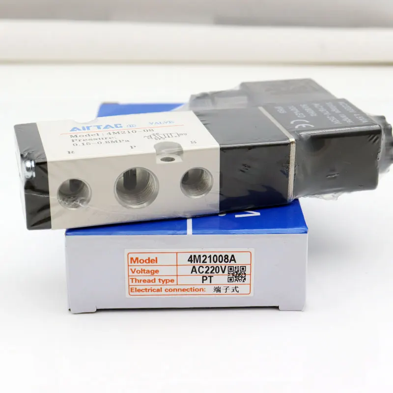 5 포트 2 위치 솔레노이드 밸브, 4M110-06, AC220V, AC24V, AC110V, DC12V