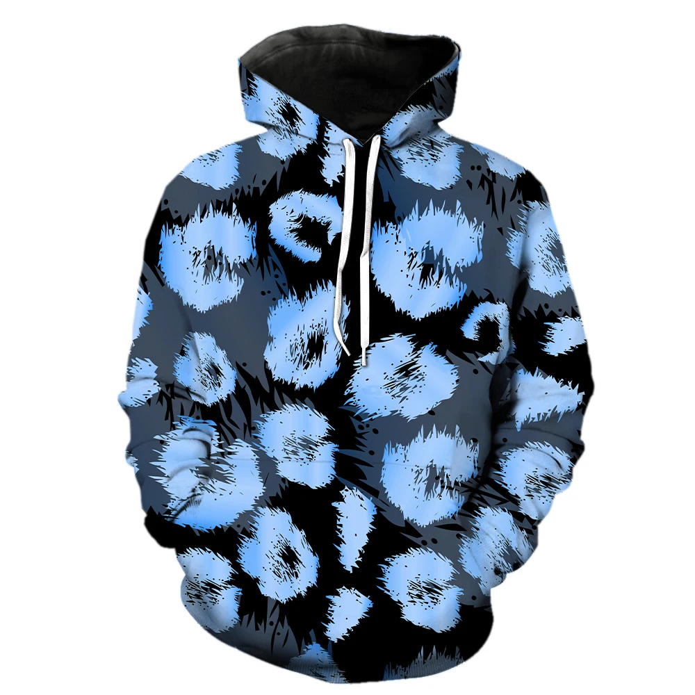 

Animal Fur Leopard Print Men's Hoodies Casual Pullover Hip Hop 3D Printed Teens Fashion Long Sleeve Funny Unisex Spring Cool