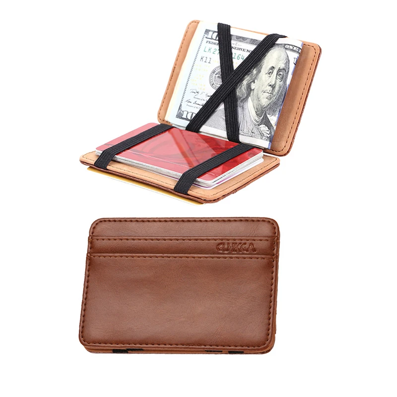 PU Leather Wallets Women Men Magic Wallets Mini Small Coin Purses Portable Short Business Credit Card Holder Clutch Bag Case women wallet leather wallet coin purse wallet coin purse pu leather card bag women coin purse credit card holder faux leather wallet women purse slim wallet card wallet pu leather handbags