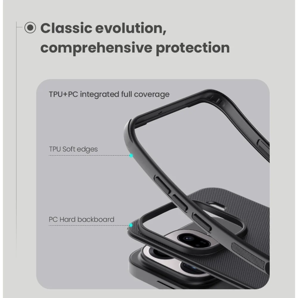 NILLKIN Magnetic Shockproof Frosted TPU Case with Built-in Magnet