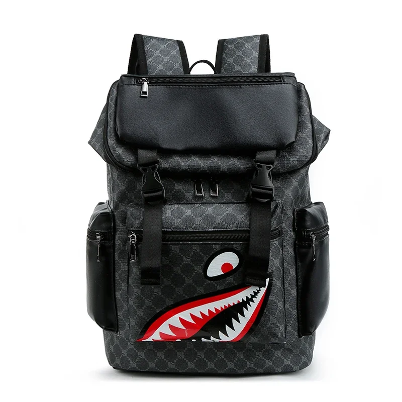 New PU Leather Backpack with Shark-inspired Design for Students and  Travelers mochilas de hombre messenger bag - AliExpress 1524