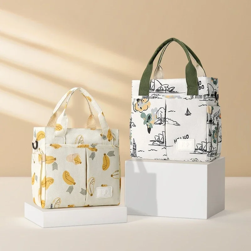 Hot Sale Of The Season Stripe Pattern Oxford Cloth Single Shoulder Crossbo Fashionable Large Capacity Multi-Functional Mommy Bag