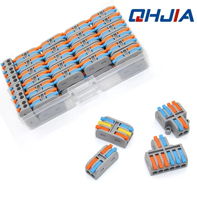 Universal Mini Fast Boxed Wire Connector โคมไฟขนาดกะทัดรัดสายไฟ Push-in Conductor Terminal Block สําหรับสายไฟ - Splitter 1
