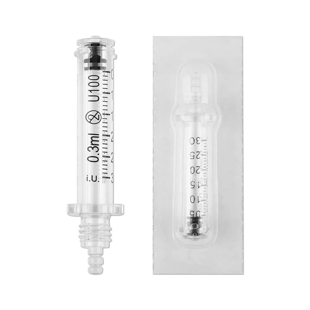 0.3&amp;0.5ml Disposable Sterile Ampoule Head for Hyaluronic Pressurized Pen Hialuron Gun Lip Injection Tool Accessories Mesotherapy