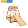 ZC Small Baby Climbing Frame Beech Solid Wood Indoor Children's Toys Climbing Home Slide Swing 5