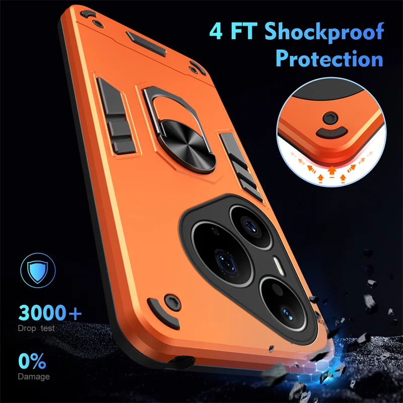 Rugged Shockproof Protective Case with Ring Stand Holder