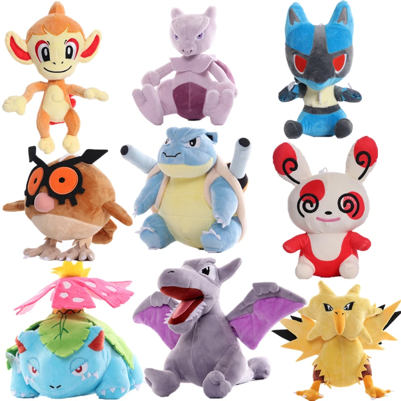 15-35Cm Peluche Anime Figure Charizard Mewtwo Eevee Mew Lucario Gengar Bambola Di Pezza Ciondolo Giocattolo Bambini Regalo Di Natale