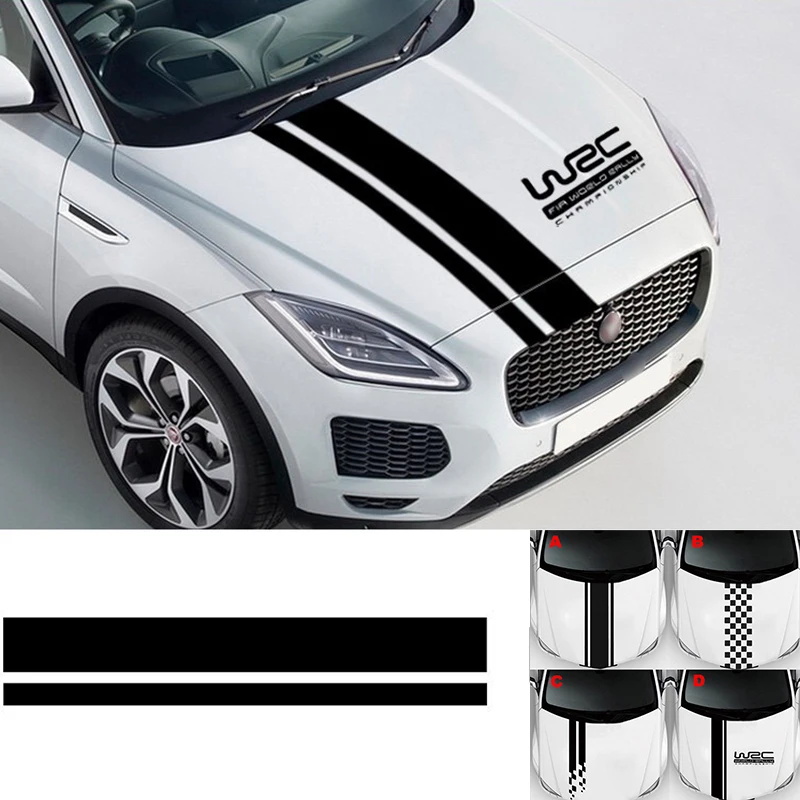 Car Hood Stickers Automobiles For Customization WRC Stripe Car Supplies
