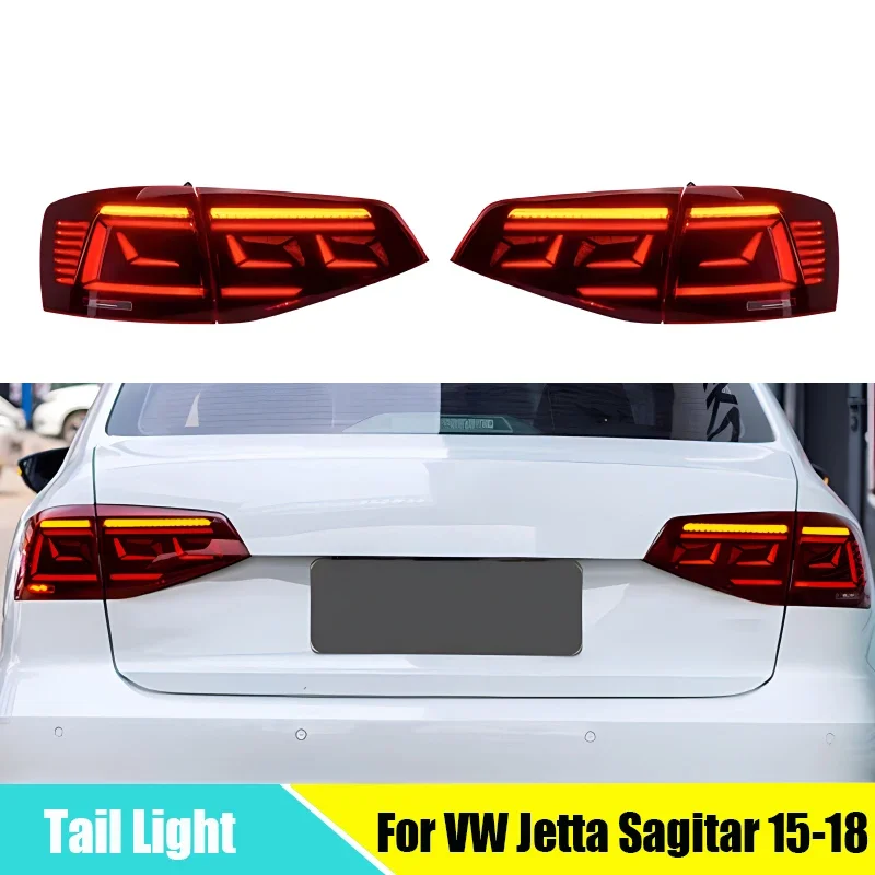 

Задний фонарь для VW Jetta Sagitar 2015-2018, модифицированный тормозной сигнал поворота, автомобильные аксессуары, задний фонарь в сборе