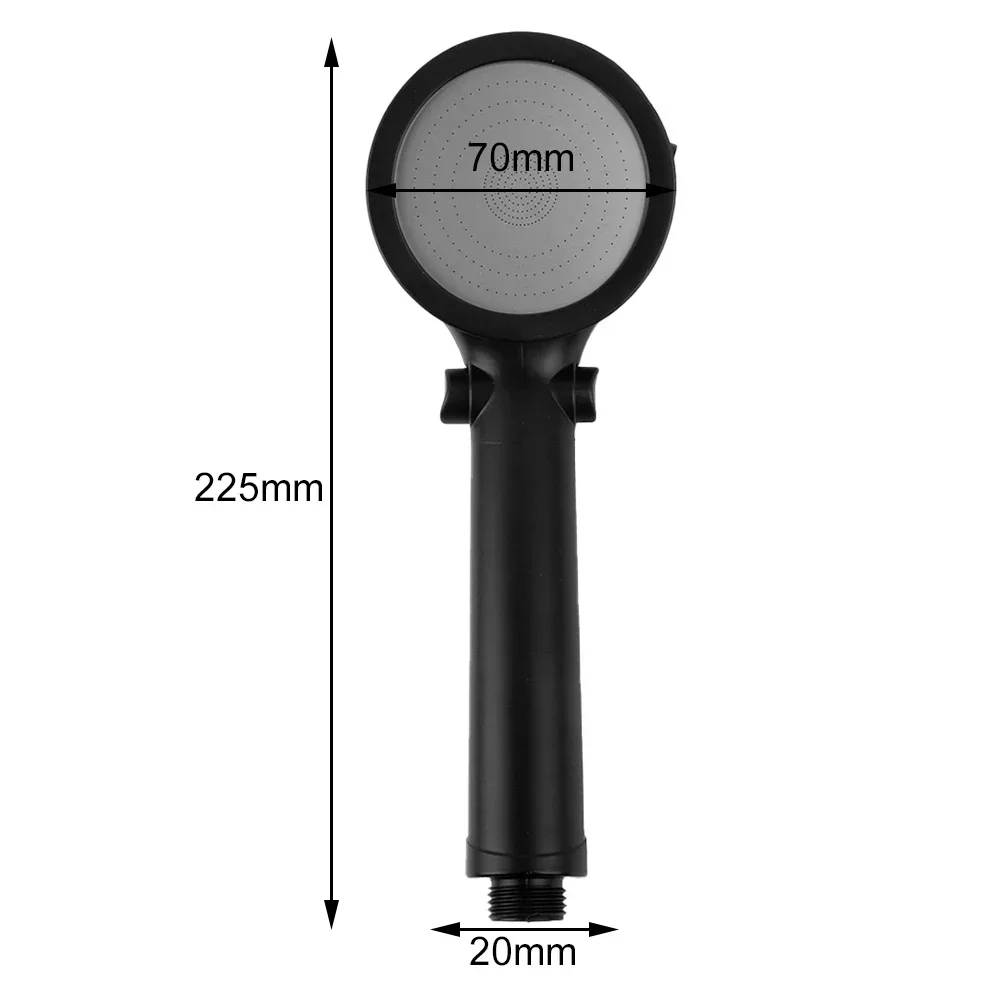 Shower Head Handheld Shower Head High Pressure Shower Head 3 Mode Large Handset Heads Water Saving Bathroom Nozzle Sprayer One-button Water-stop Shower Head