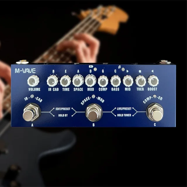 M-VAVE 큐브 베이비: 기타와 베이스용 다목적 멀티 이펙트 페달