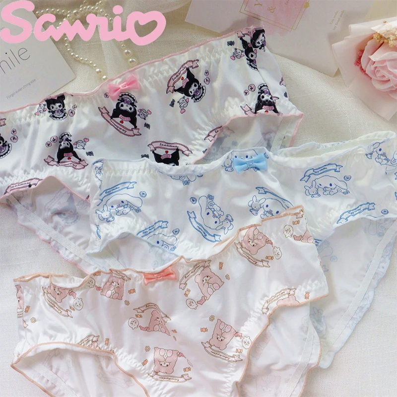 

Kawaii Sanrio Hello Kitty Couple Panties Kuromi Cinnamoroll Animes Briefs Underwear Cute Lovers Lingerie Breathable Bikini Panty