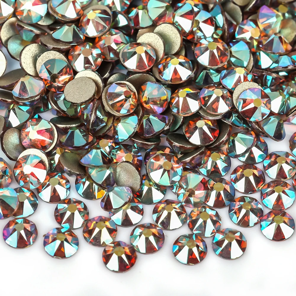 Vc neue Farben lila Samt Champagner Sonnens tern 2088 Glitzer Nail Art Strass Flatback Kristallglas nicht Hot Fix Steine – Detail 6