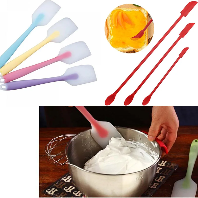 Silicone Spatula and Spoon Set Heat Resistant Kitchen Baking Tools