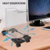 Adjustable Mobile CPU Stand Holder Tower Stand with Rolling Caster Wheels Computer Stand for Tower Fit Most PC Desk Accessories 3