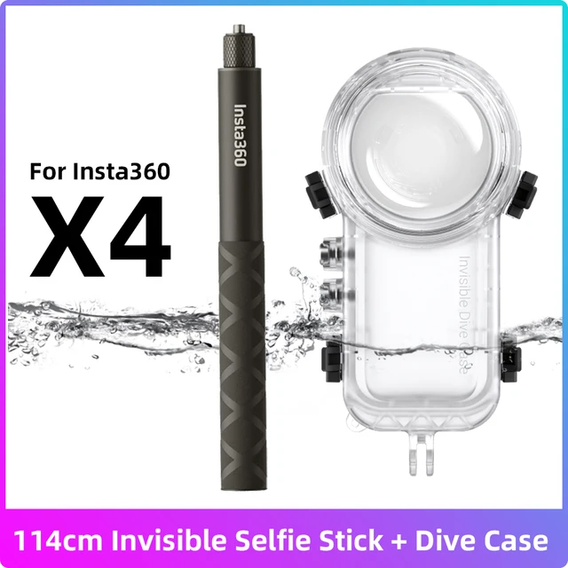 Insta360 x4用ダイブキット、防水ダイブケース、ハウジング、114見え 