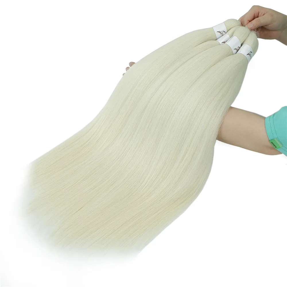 Synthetic Braid Hair Extensions Ombre Blonde Crochet Twist 24Inch Yaki Straight DIY Braids Pre-stretched Easy Braiding Hair SOKU