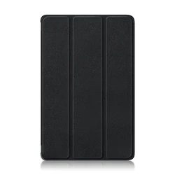 AJIUYU Premium PU Leather Smart Cover Protective Shell for Tab M9 TB - 310FU (Black)