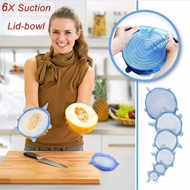 6-Piece Silicone Stretch Lids 2